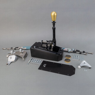 CAE Shifter AUDI STREET Typ B4/5/6 Elox Schwarz B5/6-Alu Blau-Flacher Anguss OHNE GEWINDE