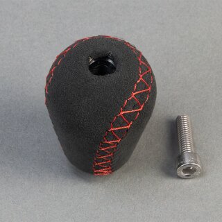 CAE Schaltknauf Alcantara grey / red