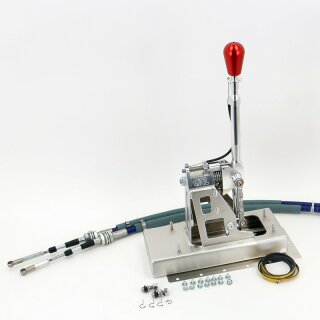 CAE Ultra Shifter "UNTERFLUR" SEAT Leon 1M - 1P - 5F auch für Allrad Modelle  ELOX GRAU Alu Lila